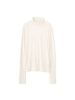 ハイネックガーゼロンTee - WHITE