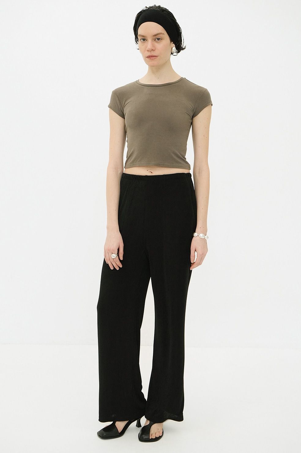ジャージーパンツ - BRIGHT JERSEY PANTS BLACK