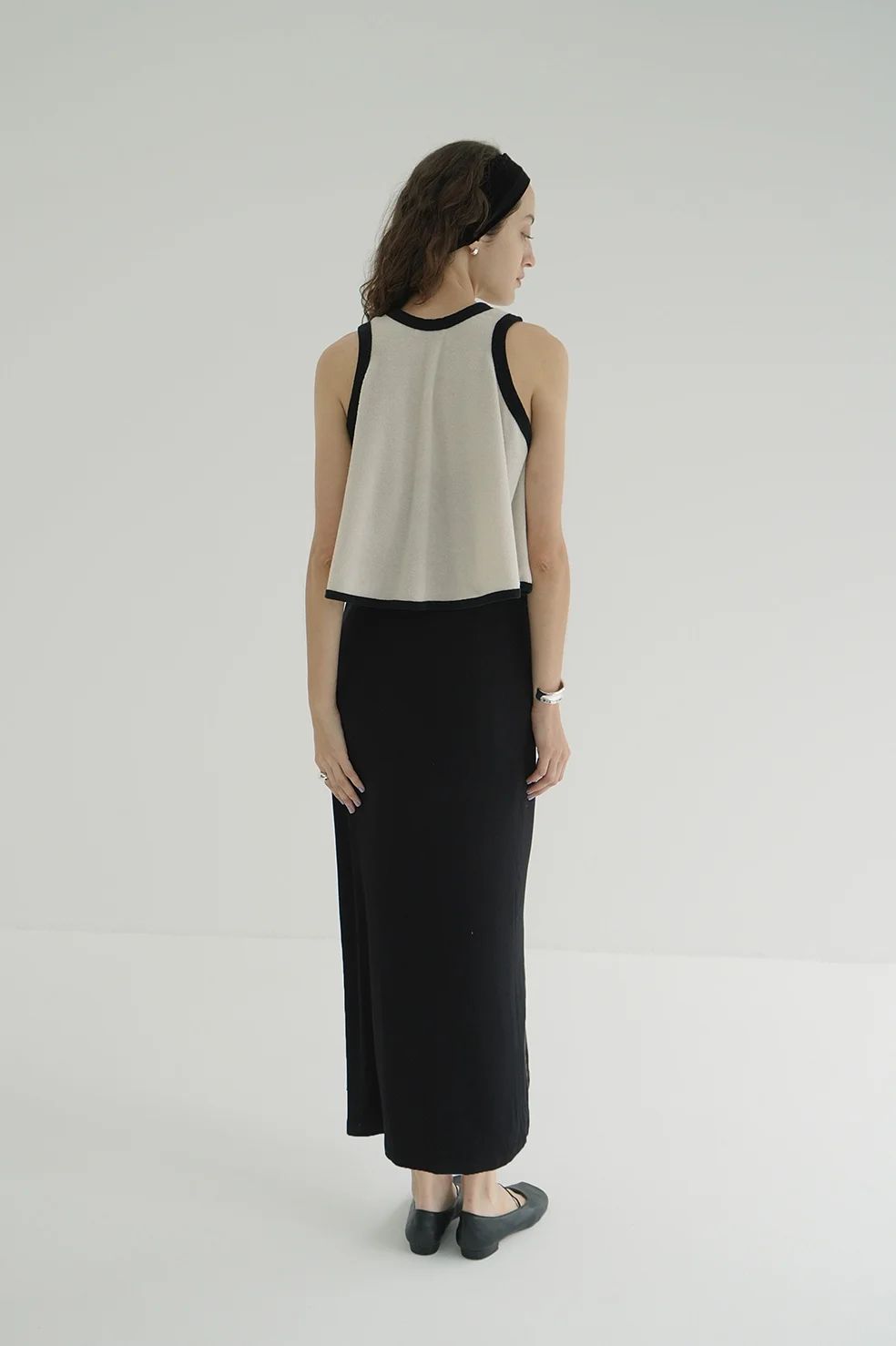 パイル フレアショートトップス - PILE FLARE TANK TOPS - IVORY