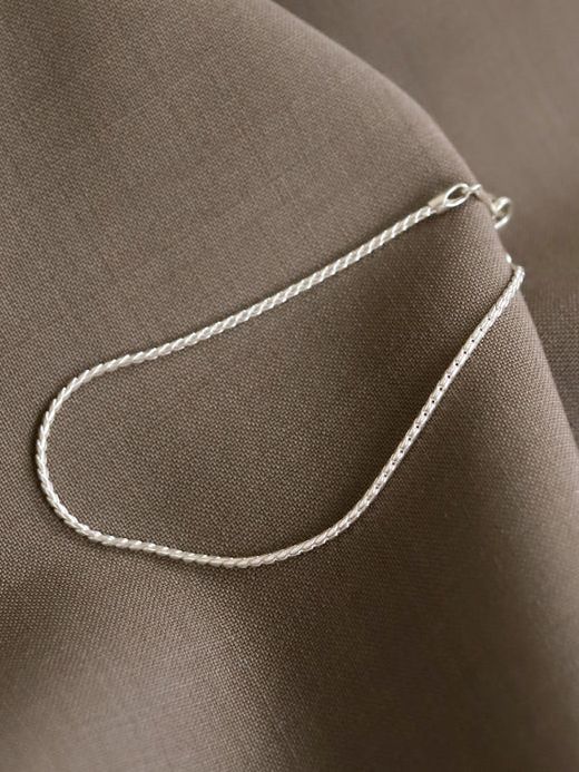 ツイストチェーンブレスレット SV シルバー シンプル デザイン ユニセックス アクセサリー