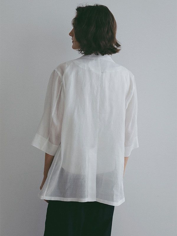 クールタッチハーフスリーブジャケット（WHITE)