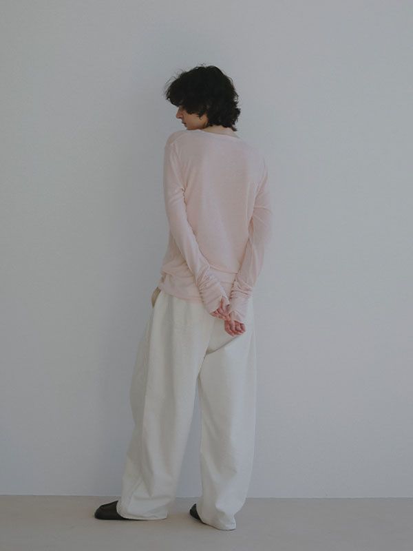 ウールフライスヘンリーネックプルオーバー（PINK）