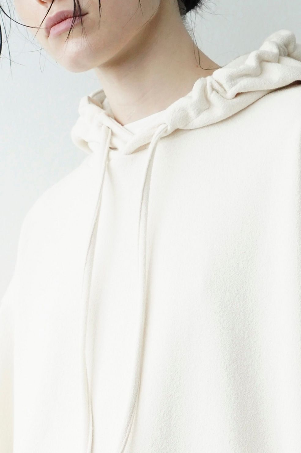 CLANE - サイド ジップ ワイド フーディ - SIDE ZIP WIDE HOODIE IVORY