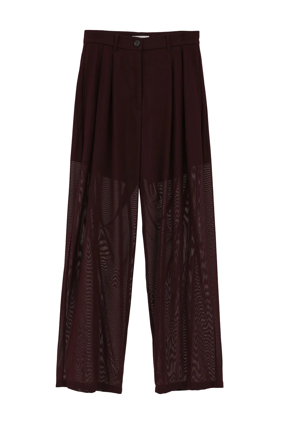 シアータックパンツ - SHEER TUCK PANTS BORDEAUX