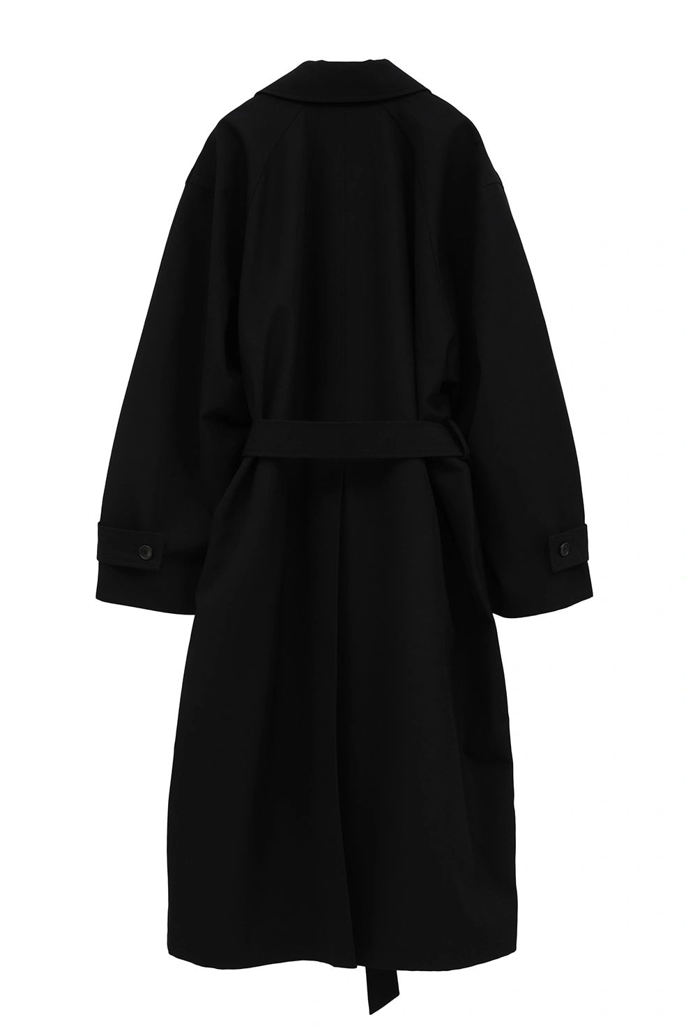 ステンカラーコート - BULKY LINE STAIN COAT (BLACK)