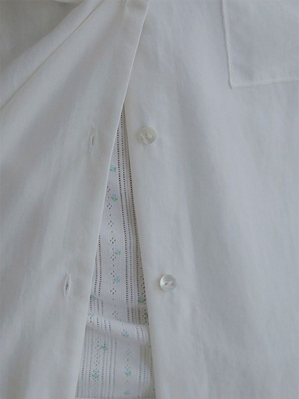 オープンネックハーフスリーブシャツ (WHITE)