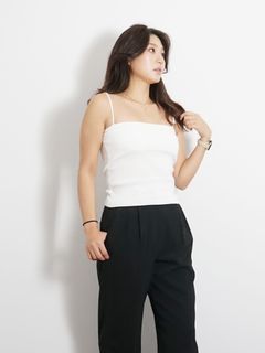 カップインニットキャミソール - WHITE