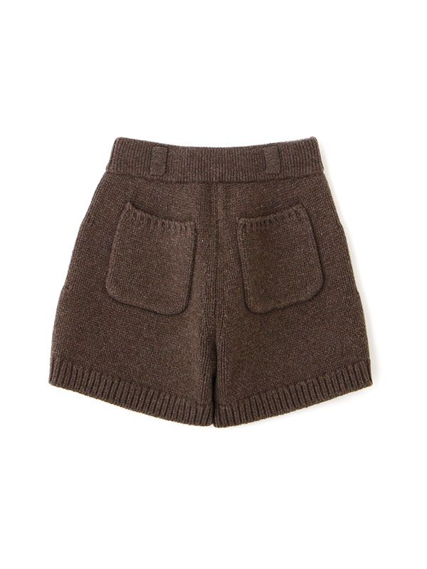ローゲージニットショートパンツ (BROWN)