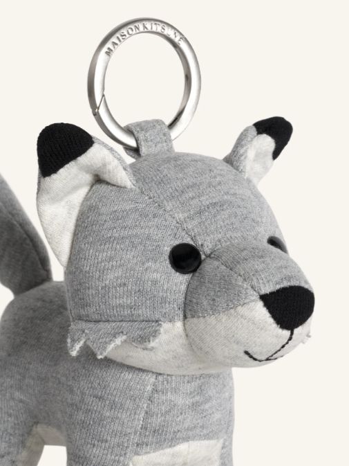 フォックス バッグ チャーム / キーホルダー (grey melange)
