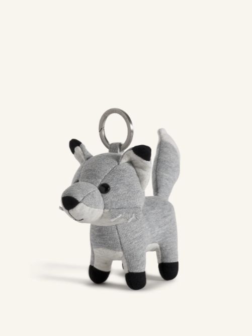 フォックス バッグ チャーム / キーホルダー (grey melange)