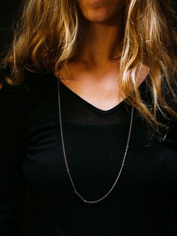 ネックレス ロング スカルプチャ - necklace long sculpture M3884