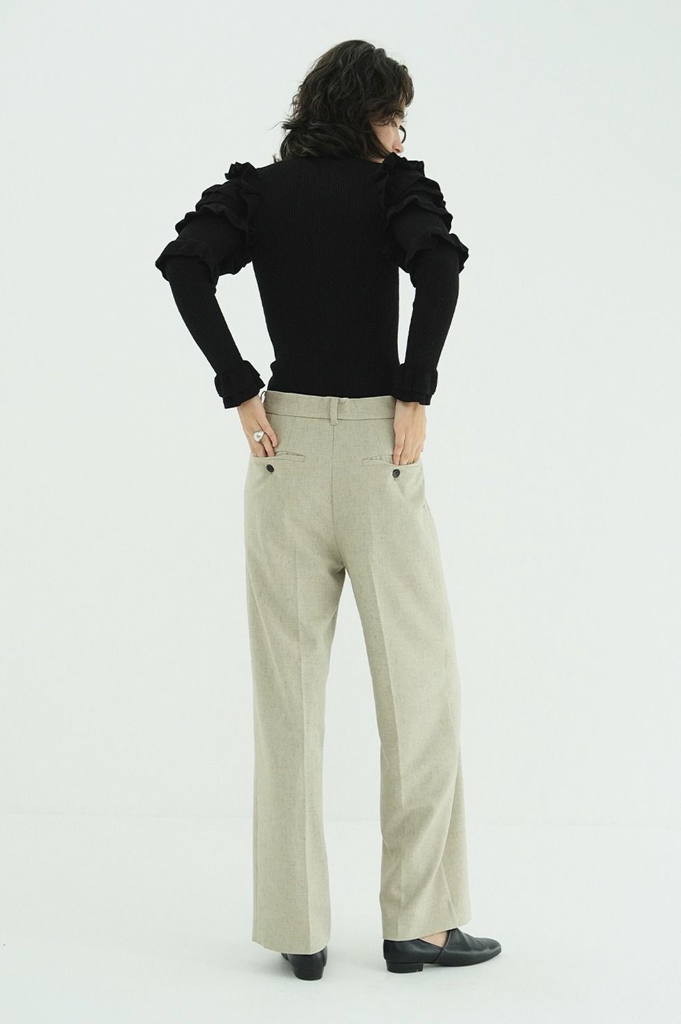 ツーウェイタックストレートパンツ - 2WAY TUCK STRAIGHT PANTS (MIX)