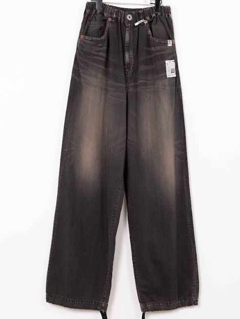 【25SS】ライトデニム ワイドパンツ - Light Denim Wide Pants - BLACK