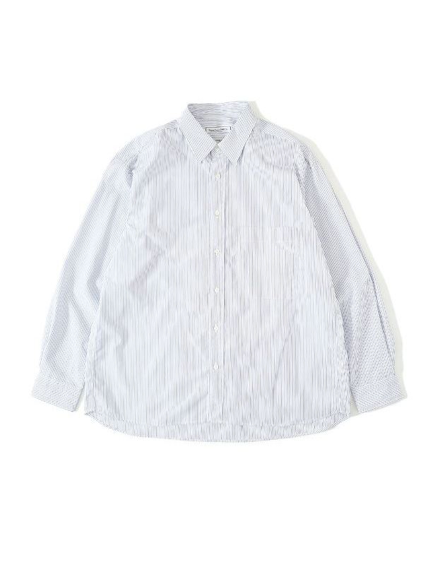 トーマスメイソン ストライプ レギュラー シャツ - T.M. STRIPE REGULAR COLLAR L/S SHIRT[WHITE STRIPE]
