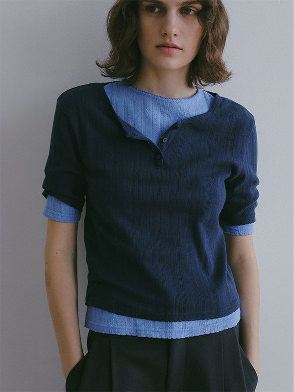 2パックアイレットTee （NAVY）
