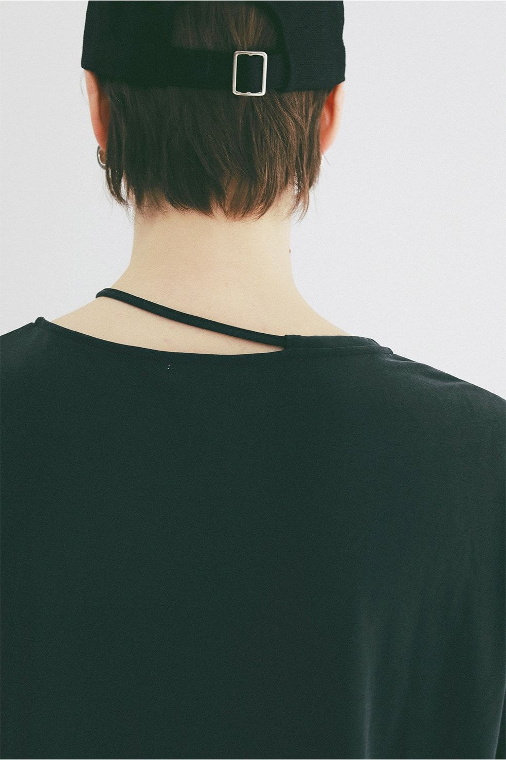 コードカットソー - DROOP THIN CODE SOFT TOPS (BLACK)