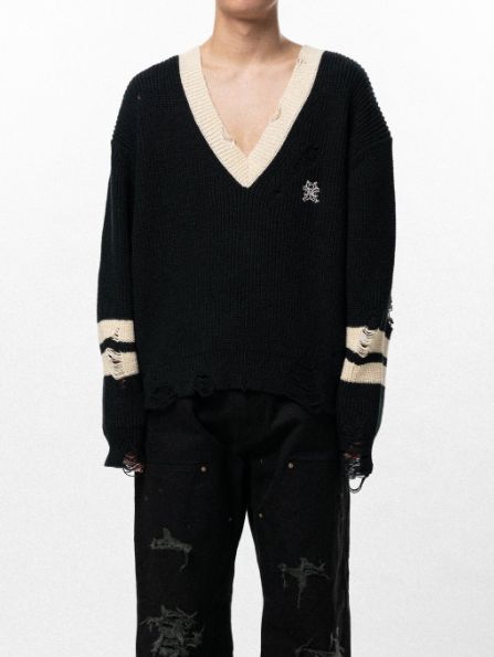 スクールニットセーター -VNECK SCHOOL SWEATER