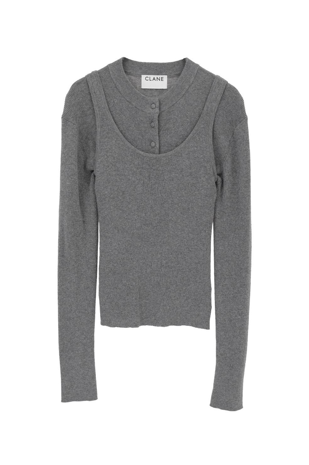 ニットカーディガン×タンクトップ セット -  BUTTON CARDIGAN TANK SET (MIX)