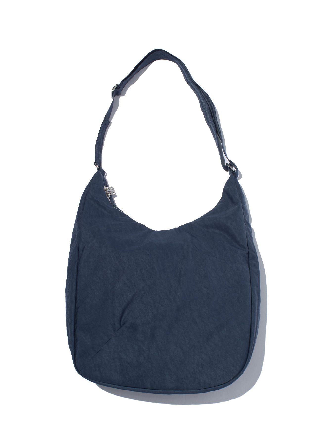 テクスチャード ツイル ショルダー トートバッグ  / TEXTURED TWILL SHOULDER TOTE （NAVY)