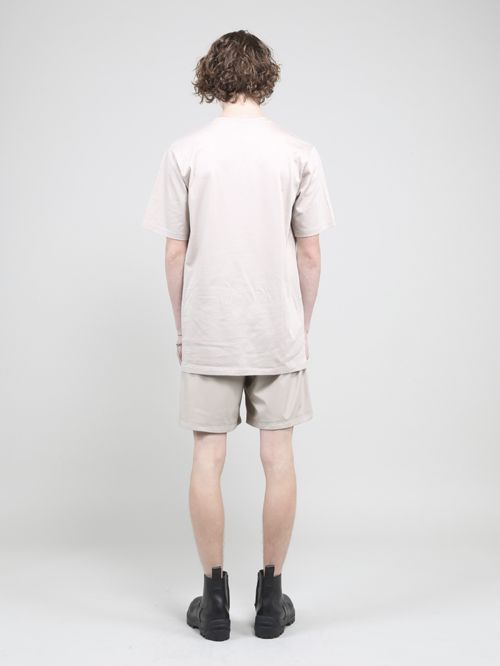 ウォッシャブルライトフェイクレザーショーツ - Fake Leather Basket Shorts - BISQUE