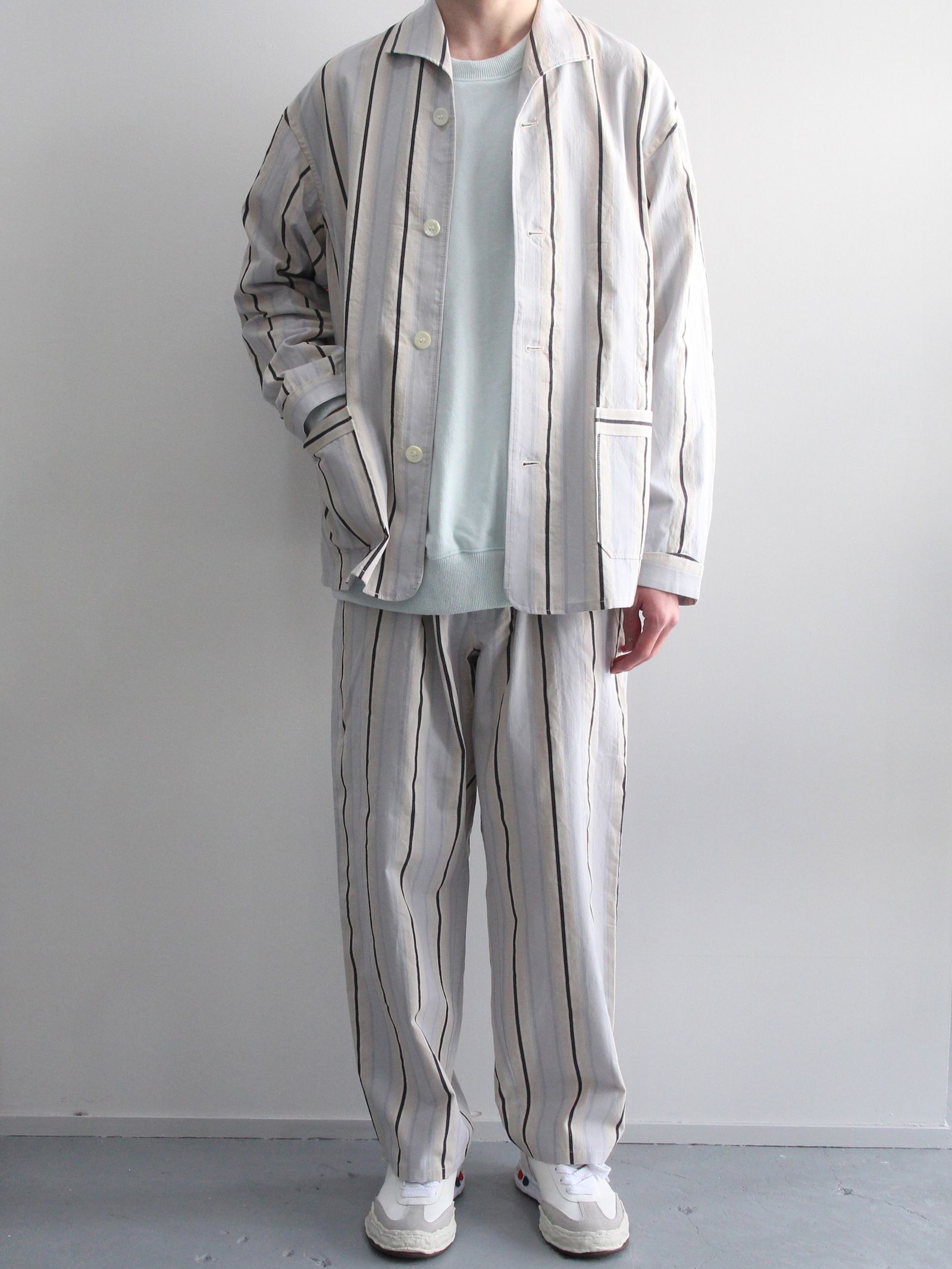 パジャマシャツ "PAJAMA SHIRTS - Cotton stripe -" L.BLUE