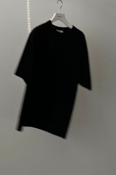 サイドスリット カットソー - UNEVEN SIDE SLIT T-SHIRT - BLACK
