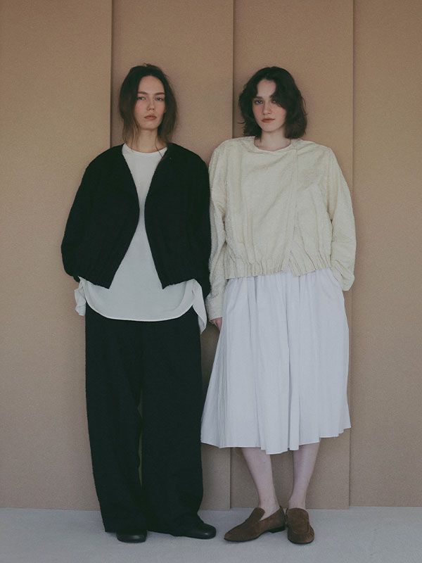 コットンジャガードライトブルゾン （BLACK)