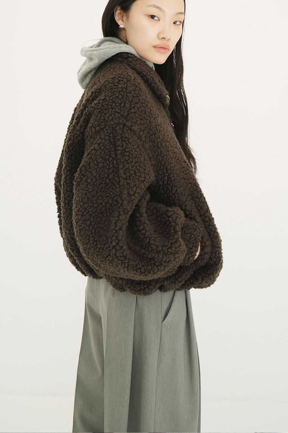 バルーン ボア ブルゾン  -BALLOON BOA BLOUSON （BROWN）