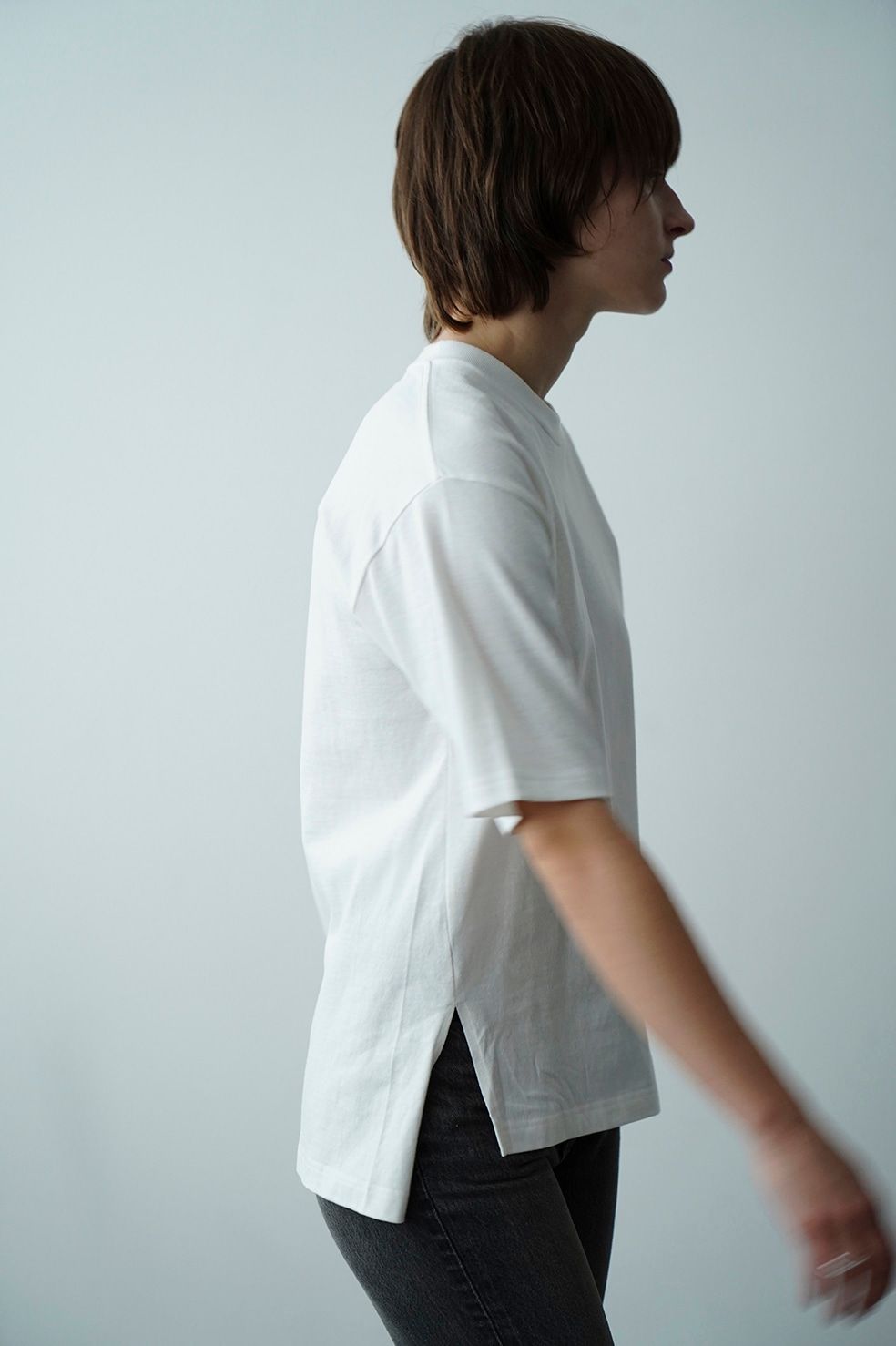 CLANE - サイドスリット カットソー - UNEVEN SIDE SLIT T-SHIRT 