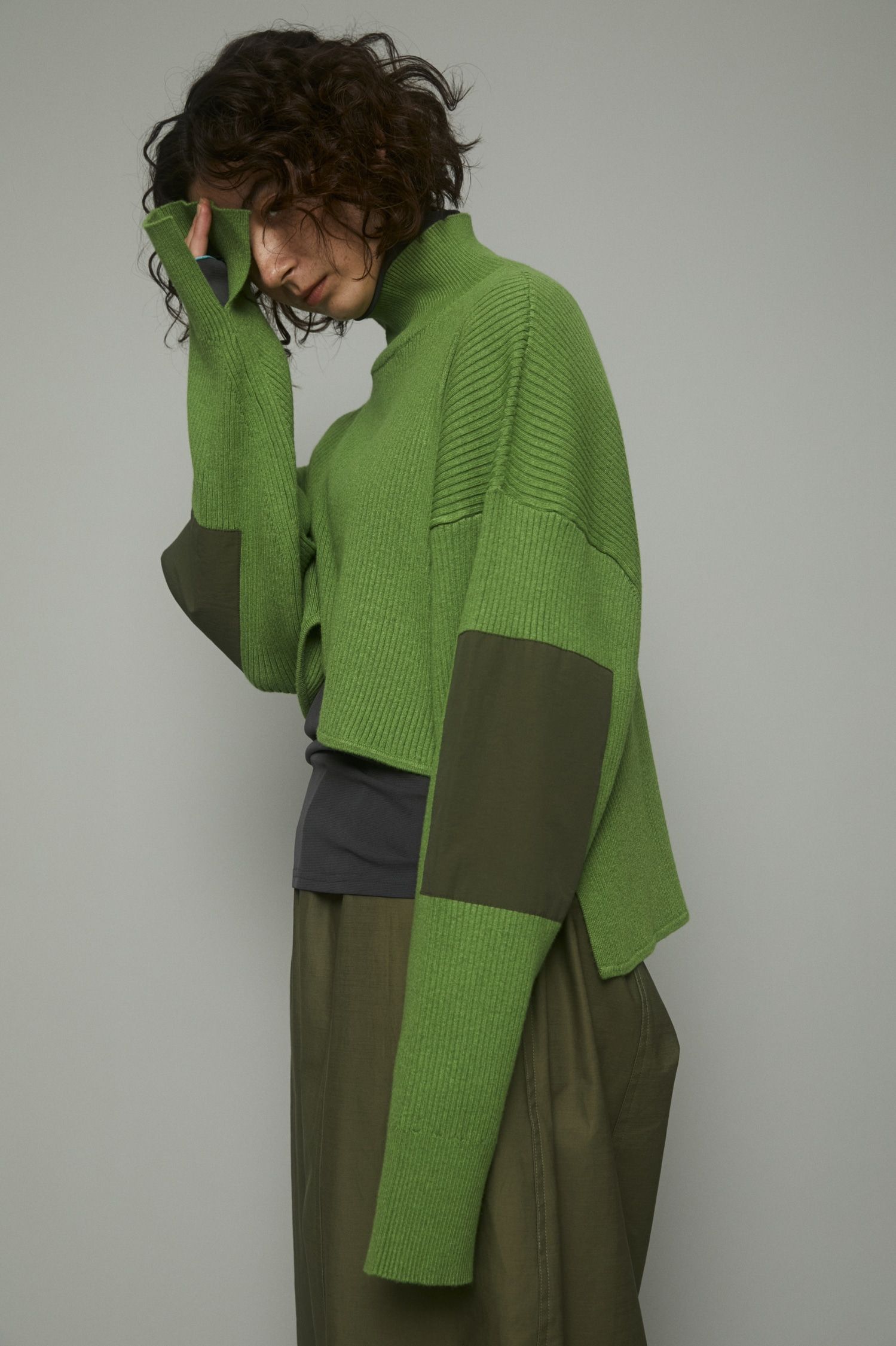 ミリタリーショートトップス  - Miritary short tops 2 - GREEN