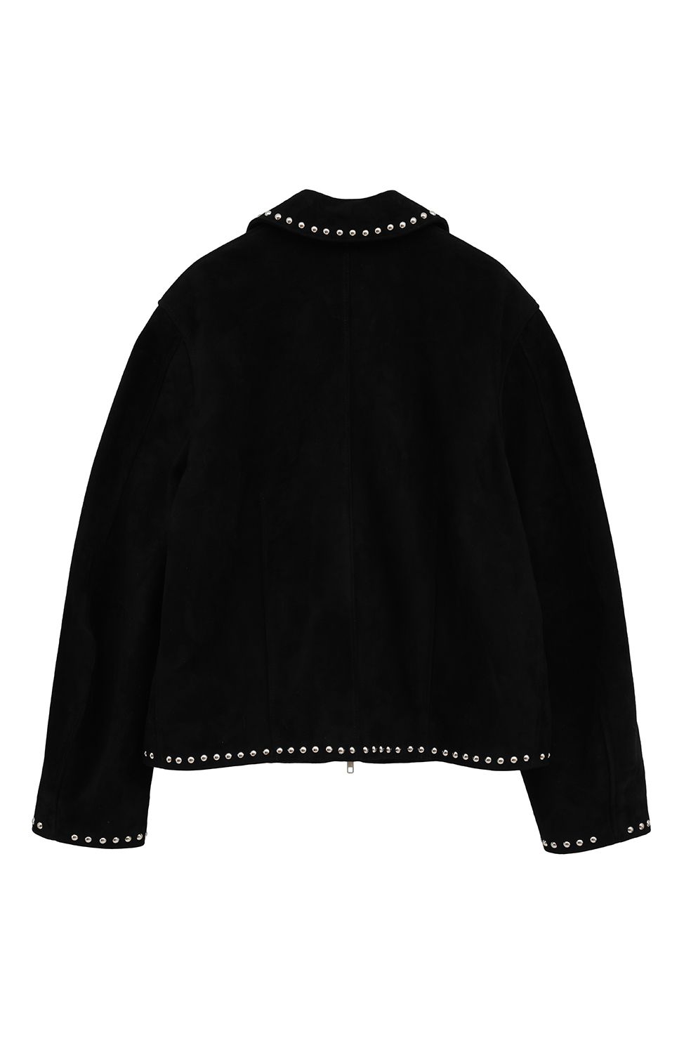 スウェードレザー スタッズブルゾン - SUEDE STUDS BLOUSON - BLACK