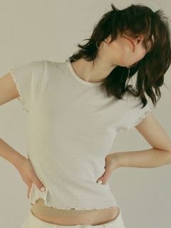 ソフトリブコンパクトTee - WHITE