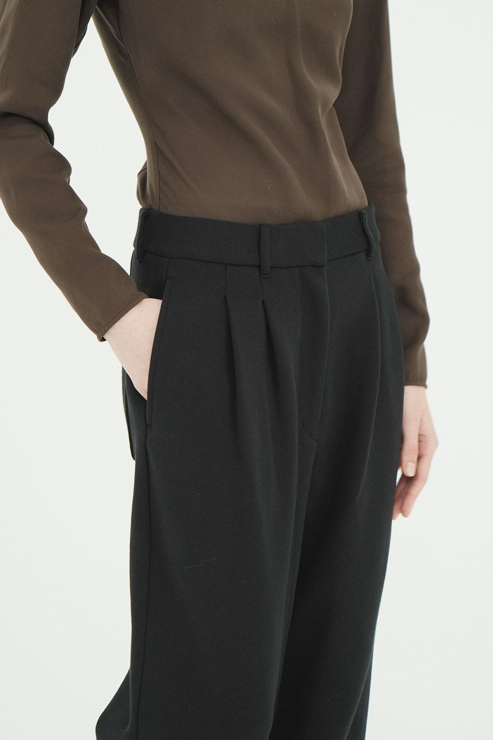 ツータック スウェットパンツ - TWO TUCK SWEAT PANTS (BLACK)