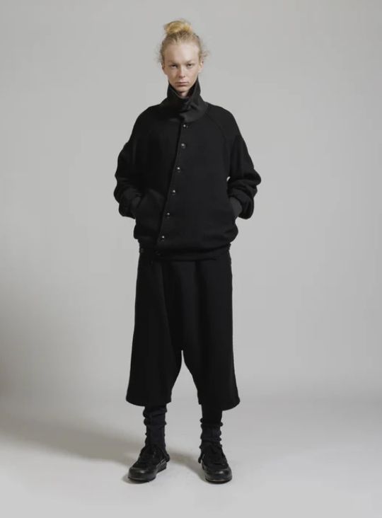 ウール縮絨 製品染め ショートパンツ - OBJECT DYE WOOL DROP CROTCH HALF PANTS LACK