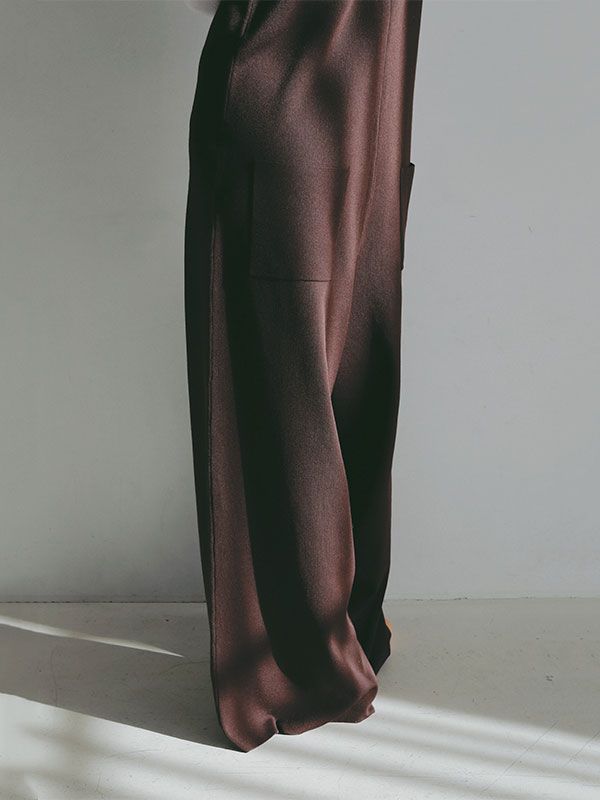 キャミソールニットオールインワン - BROWN