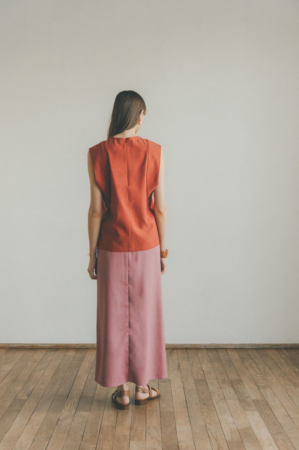 ラウンドスリーブトップス - ROUND SLEEVE TOPS - RED
