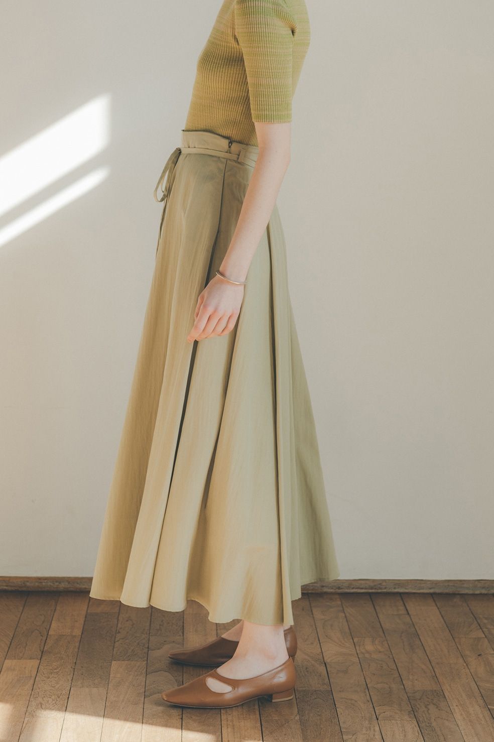 CLANE - 2WAY SUSPENDER MAXI SKIRT - GREEN | ADDICT WEB