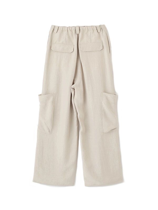 バックサテンリラクシーカーゴパンツ (GREIGE)