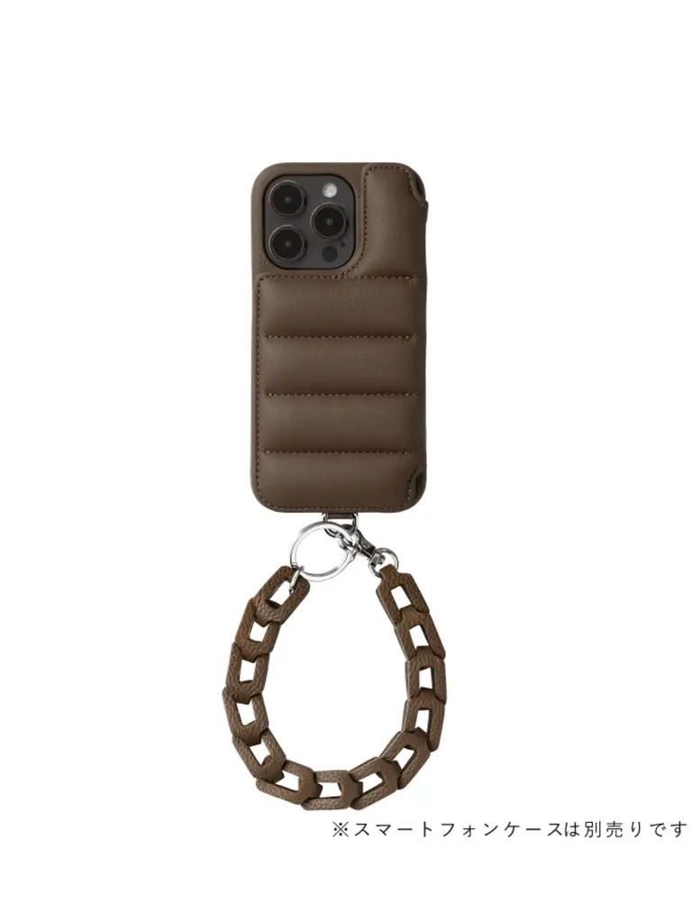 アイフォンケース ハンドストラップ レクタングル ｜Hand STRAP Rectangle (エトープ)