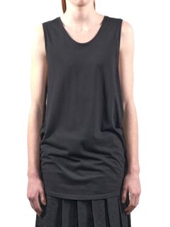 モダール ジャージー タンクトップ - Modal Jersey Tank Top BLACK