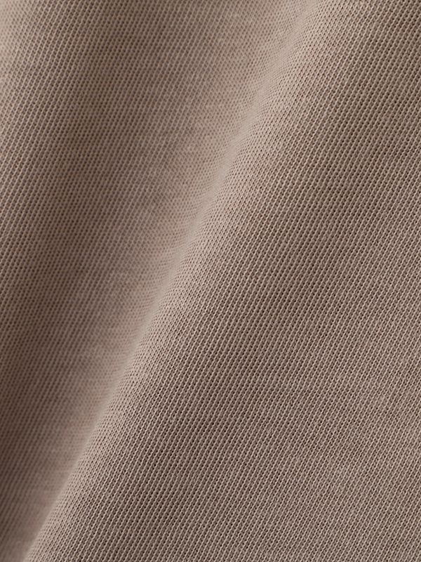 アウトステッチクルーネックロンTee  (GREIGE）