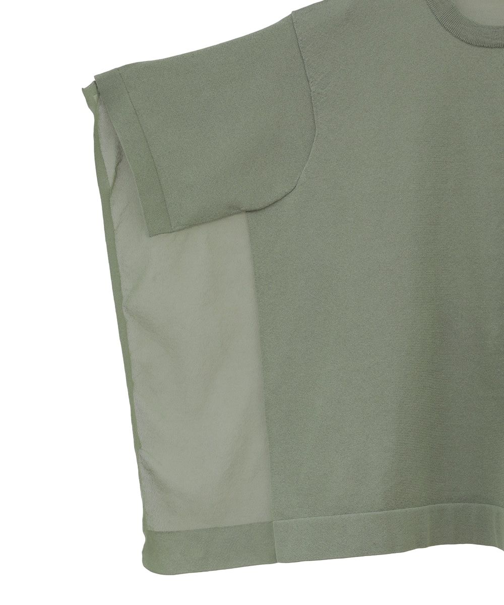 CLANE - シアー スクエア ニット トップス - SHEER SQUARE KNIT
