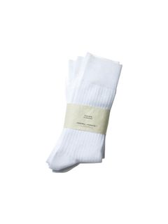 3P COLOR SOCKS / オリジナルリブソックス (3足セット) / WHITE