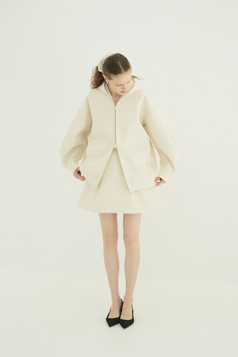 コンストラクティブボンディングフーディ -  CONSTRUCTIVE BONDING HOODIE (IVORY)
