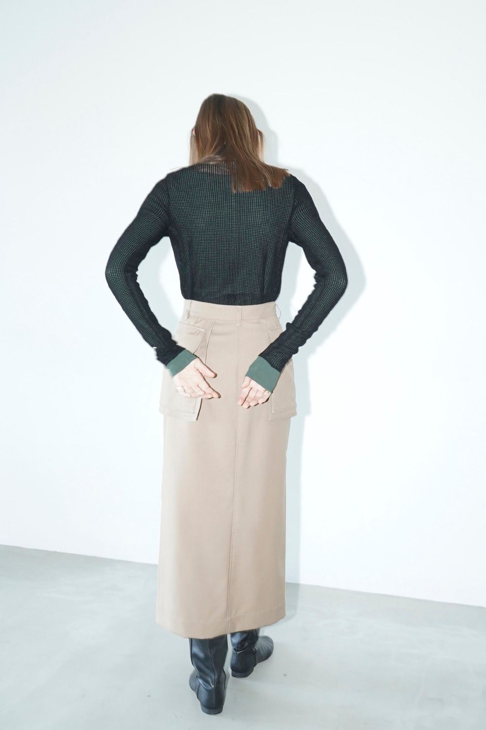 ハイネック メッシュ ニットトップス -  H/N MESH KNIT TOPS