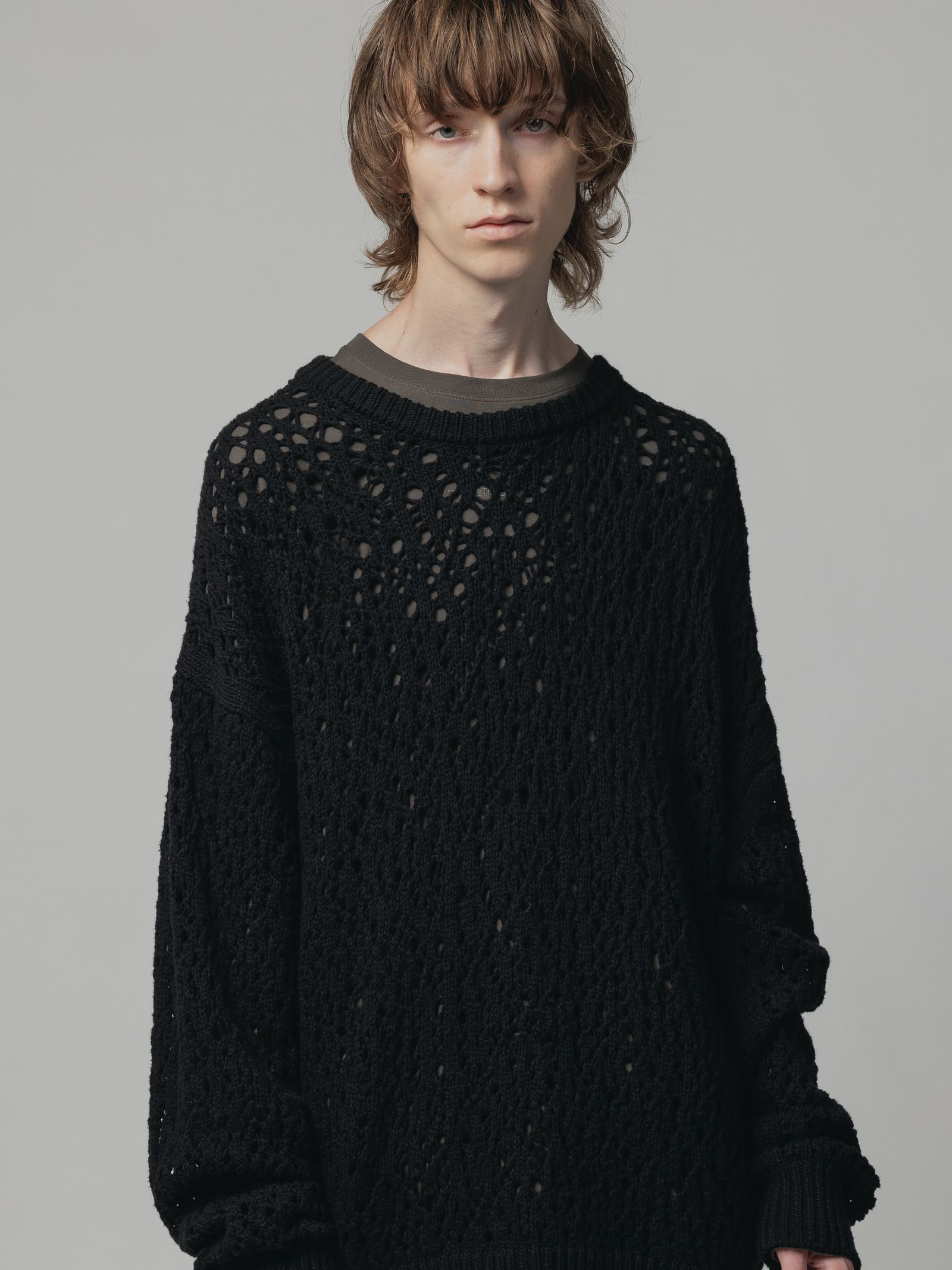 メッシュニット - BLACK