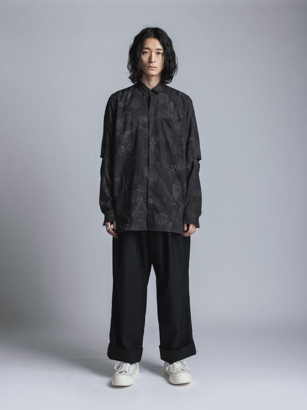 インセクトプリントシャツ - INSECT PRINT SHIRT - BLACK