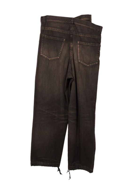 ヒュージーレイヤードデニムパンツ - Huge Layered Denim Pants BLACK