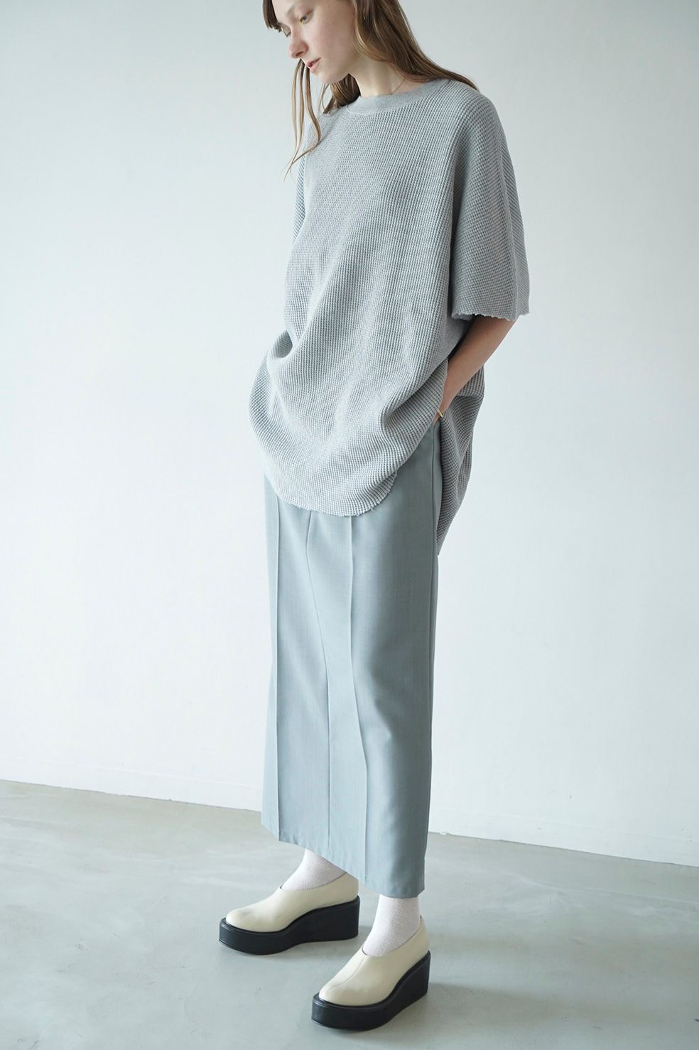 CLANE - サーマル ビッグ トップス - THERMAL BIG TOPS - GREY