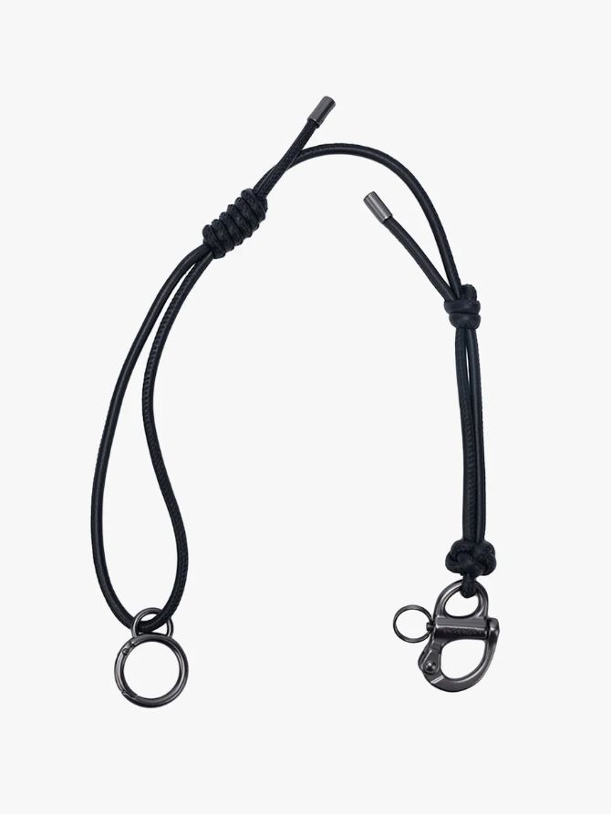 LETGO Cord Knotted Alias Black - レットゴー エイリアス レザーコード / キーホルダー